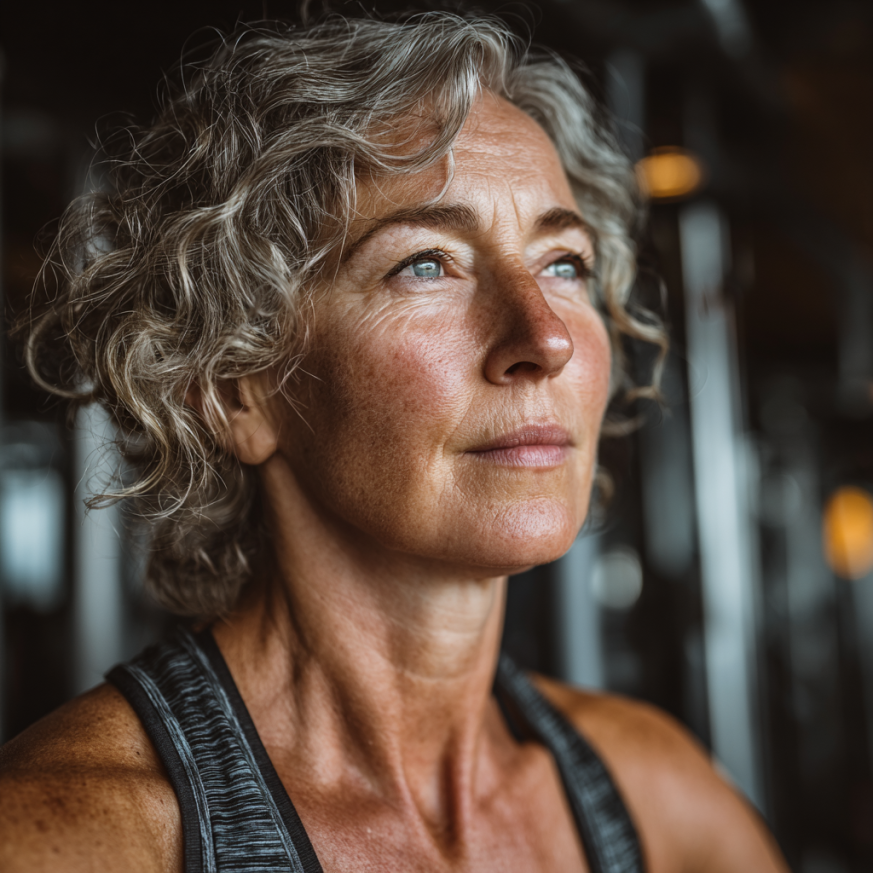 Активні літні люди під час тренування